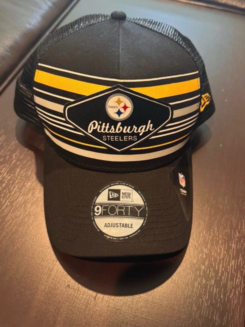 Pittsburgh Steelers Hat New Era 9forty Trucker Style Rare Script New With Tags